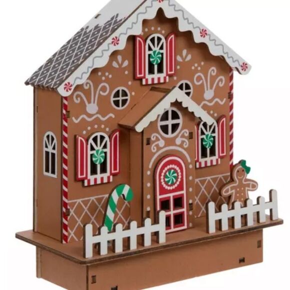 Light Up Gingerbread House Festive Gingerbread House Decoration - Picture 3 of 5
